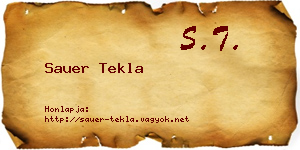 Sauer Tekla névjegykártya