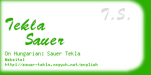 tekla sauer business card